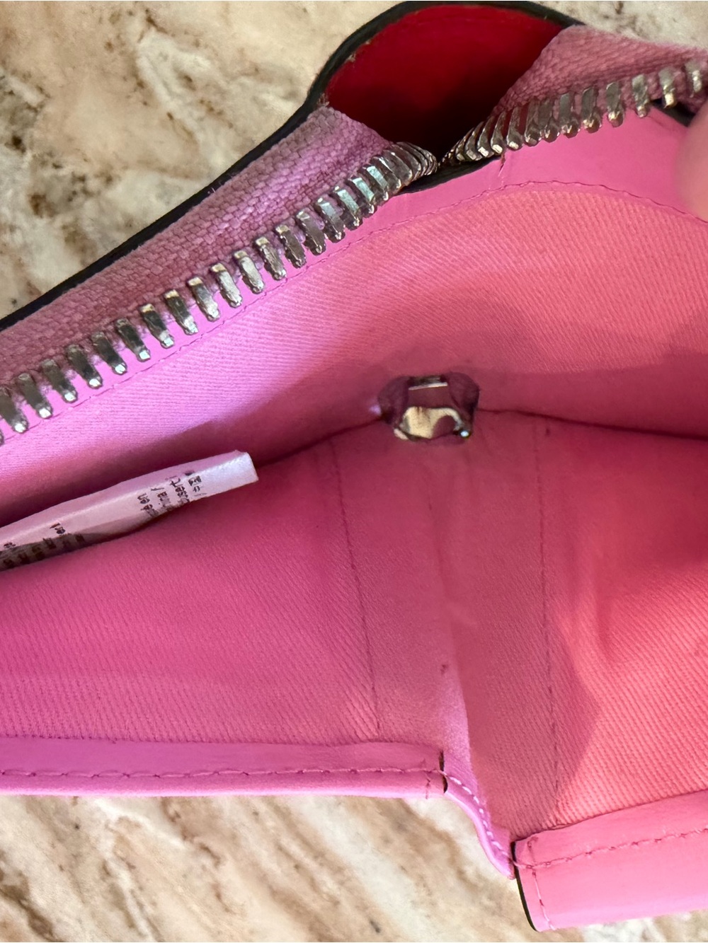 GANNI Red & Pink Zip Around Wallet - Picture 14 of 15
